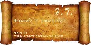 Hrncsár Tasziló névjegykártya